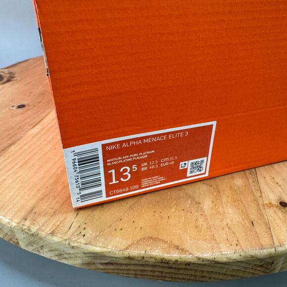 Nike Alpha Menace Elite 3 Mens Size 13.5‎ Football Cleats White CT6648-109 NEW main image 8